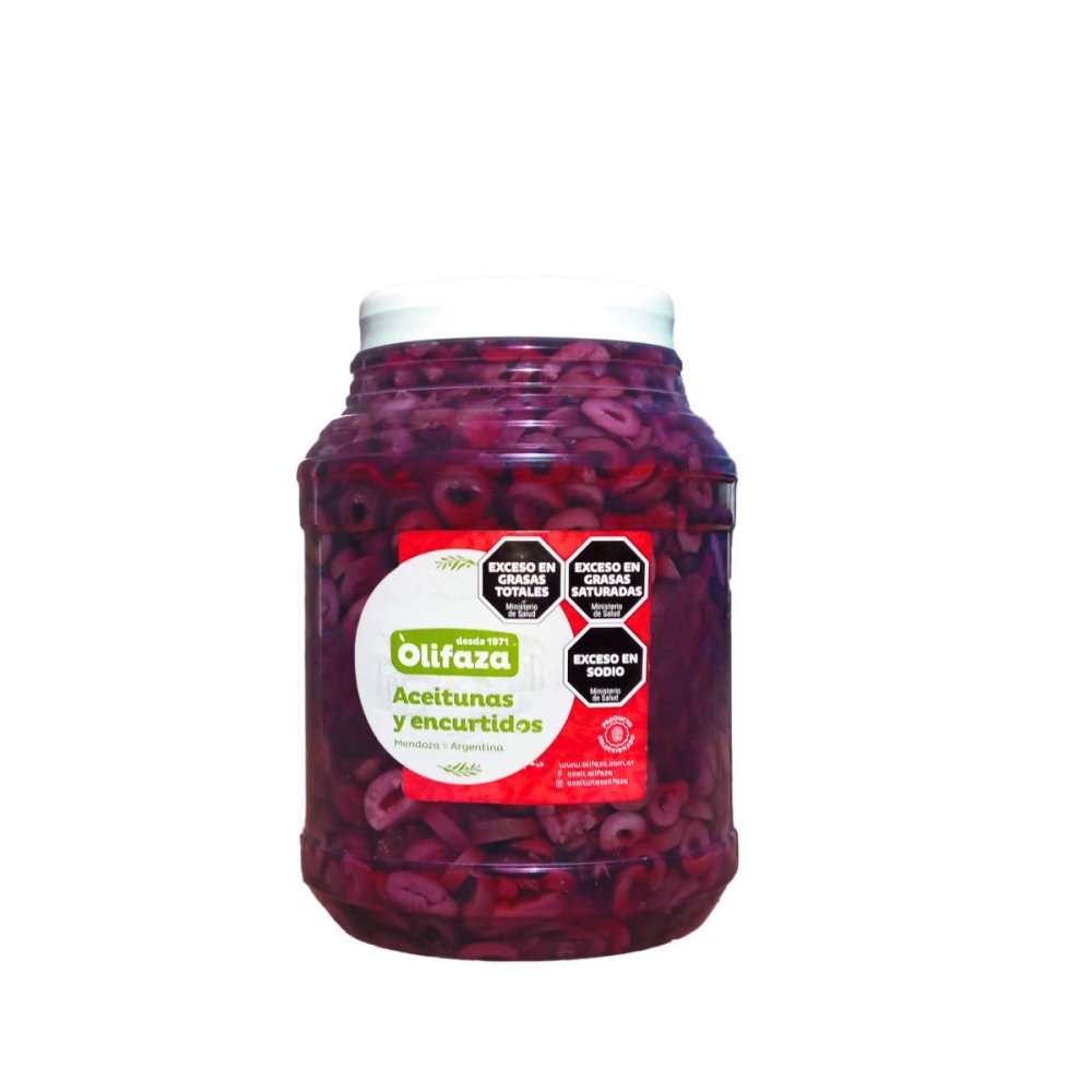 ACEITUNA NEGRA RODAJA. OLIFAZA Nº0 x 4 kg