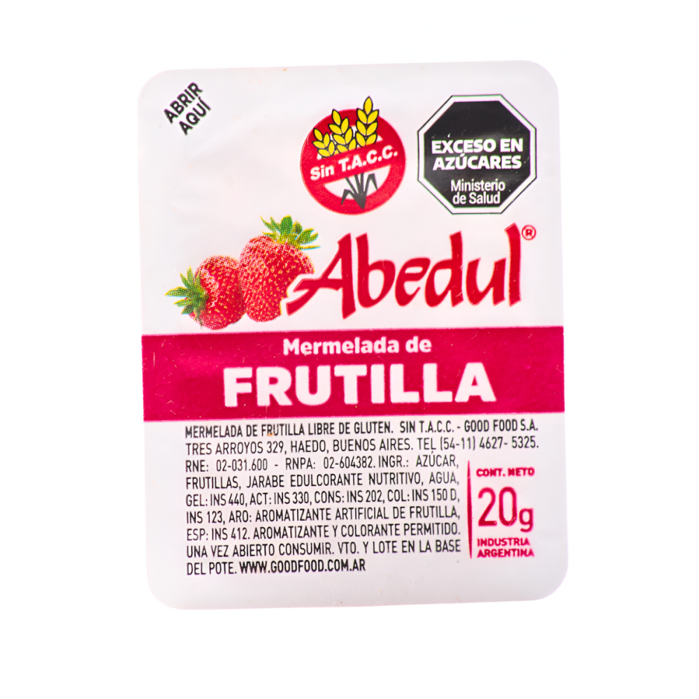 MERMELADA FRUTILLA ABEDUL x 108 u. x 20 g