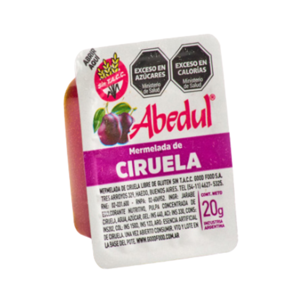 MERMELADA CIRUELA ABEDUL x 108 u. x 20 g
