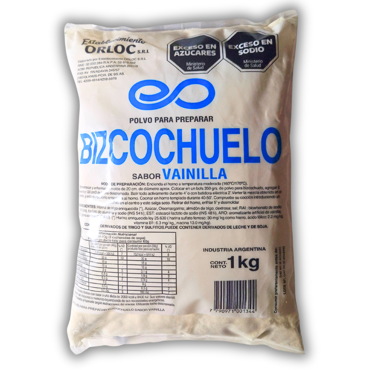 BIZCOCHUELO DE VAINILLA x1kg ORLOC