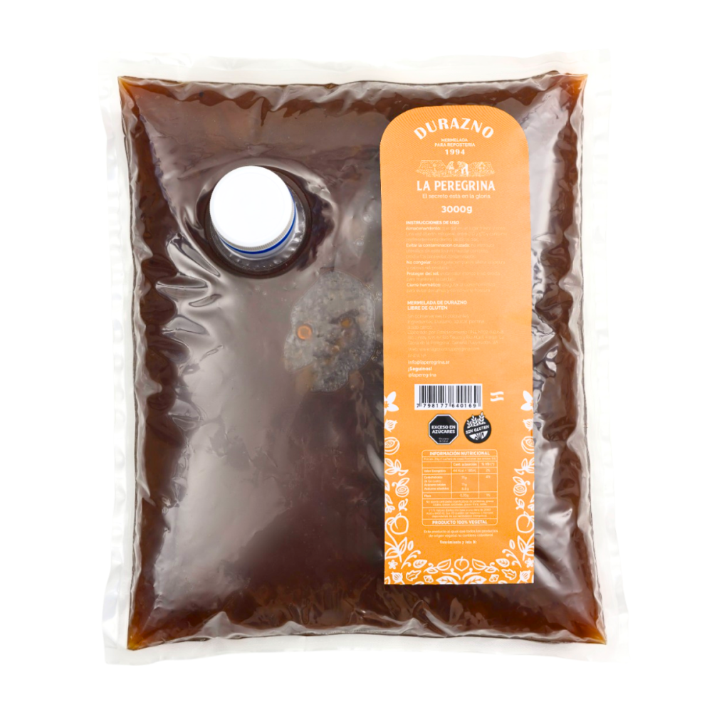MERM.DURAZNO LA PEREGRINA 4 X 3 KG